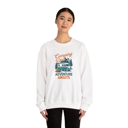 Unisex Camping Adventure Sweatshirt, Cozy Outdoor Apparel, Gift for Dads, Camping Enthusiasts, Father's Day, Weekend Getaway - MaisonThreadory