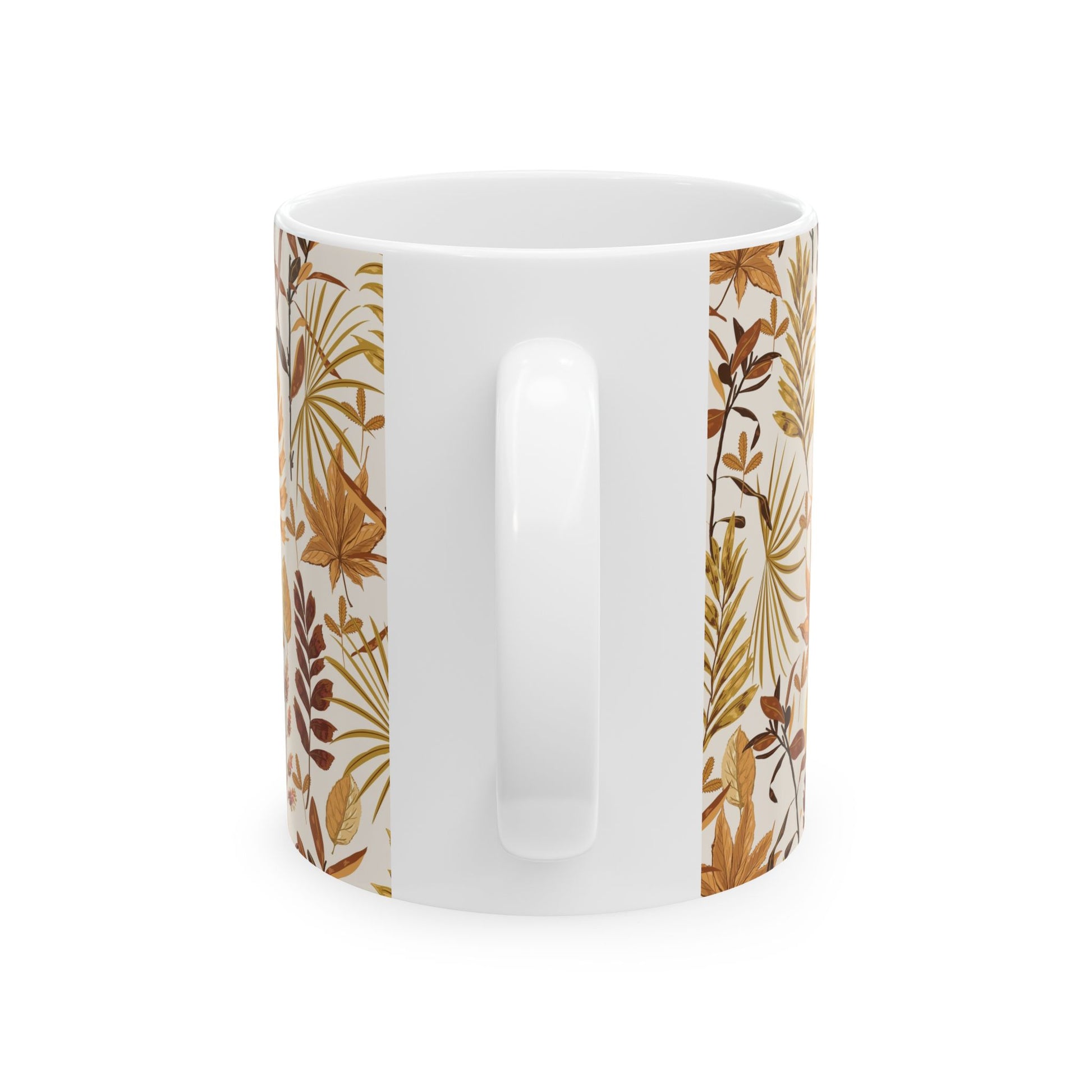 Autumn Leaves Ceramic Mug, Cozy Coffee Cup, Fall Decor, Nature Lover Gift, Teacup for Tea Lovers, Seasonal Drinkware - MaisonThreadory