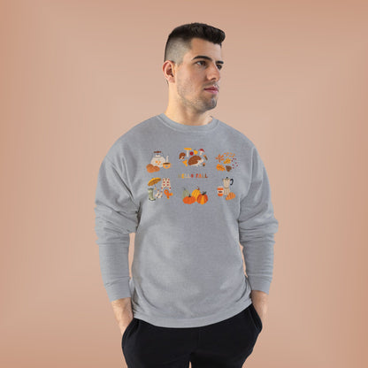 Cozy Fall Sweatshirt - Hello Fall Design, Unisex Fall Apparel, Eco-Friendly Sweater, Perfect for Autumn Celebrations, Gift for Nature Lovers - MaisonThreadory