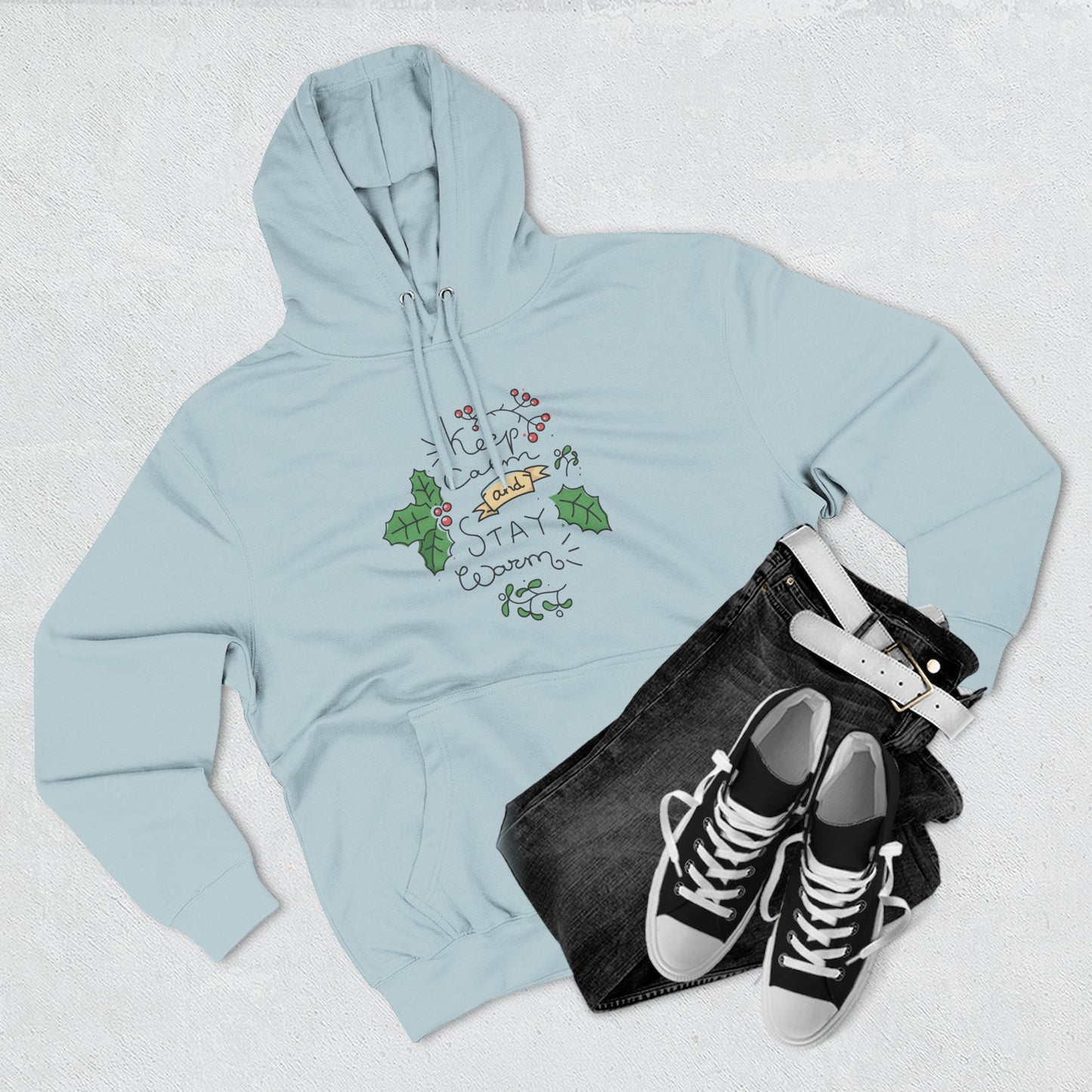 Cozy Stay Warm Fleece Hoodie for All Seasons, Cute Unisex Winter Apparel, Perfect Gift for Friends and Family - MaisonThreadory