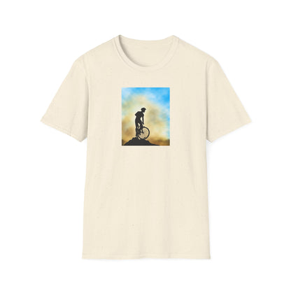 Adventure Awaits Unisex T-Shirt, Mountain Biking Tee, Outdoor Sport Shirt, Gift for Cyclists, Casual Graphic Tee