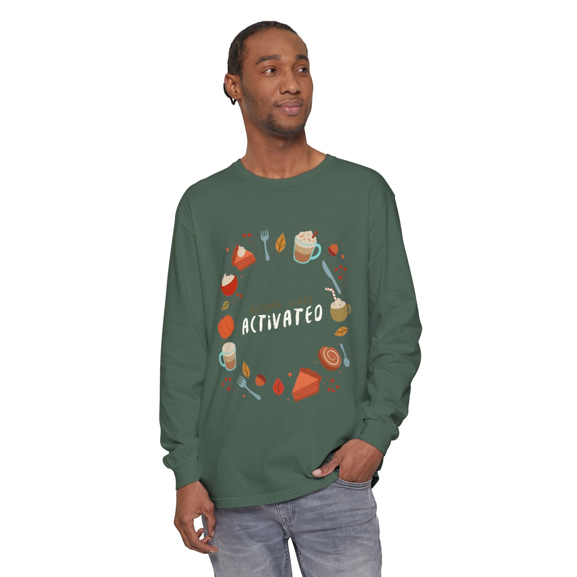 Autumn Vibes Long Sleeve T-Shirt, Cozy Fall Shirt, Unisex Fall Apparel, Thanksgiving Gift, Seasonal Fashion - MaisonThreadory
