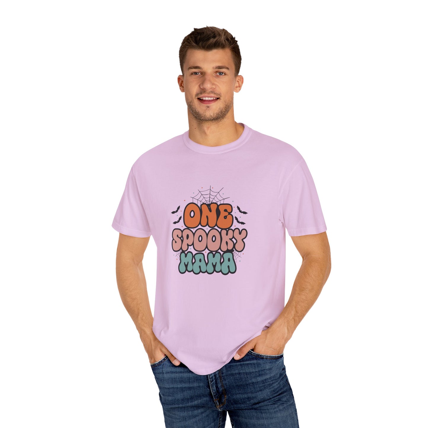 Unisex Halloween T-Shirt, One Spooky Mama Tee, Casual Fall Apparel, Gift for Moms, Halloween Festivities, Spooky Season Shirt