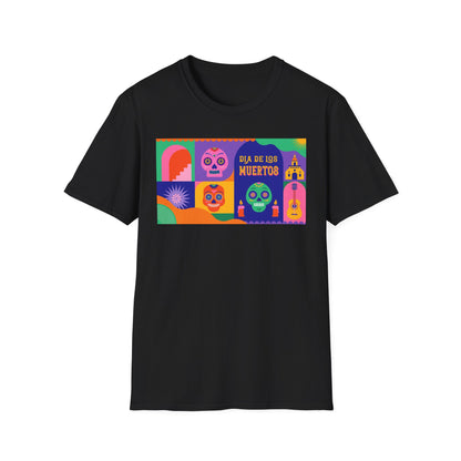 Dia de los Muertos Unisex T-Shirt, Mexican Day of the Dead Tee, Halloween Skeleton Shirt, Dia de los Muertos Festival Top, Sugar Skull