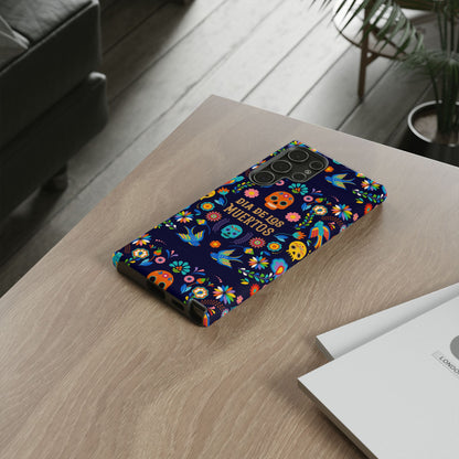 Colorful Dia de los Muertos Phone Case, Skull Design, Floral Phone Cover, Sugar Skull Accessories, Day of the Dead Gift
