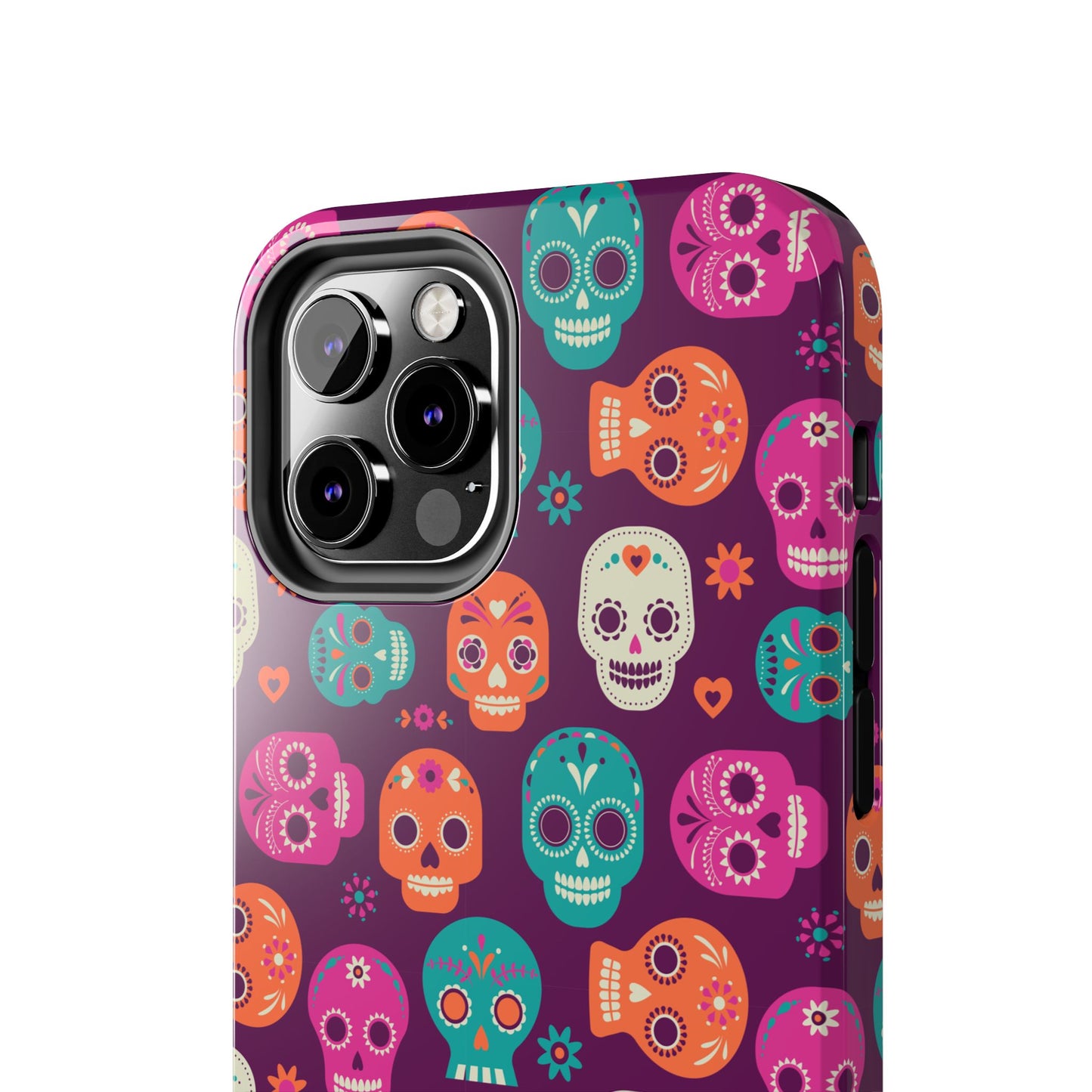 Colorful Skull Phone Case, Tough Cases for Halloween, Unique Phone Cover, Day of the Dead, Fun and Durable Accessories