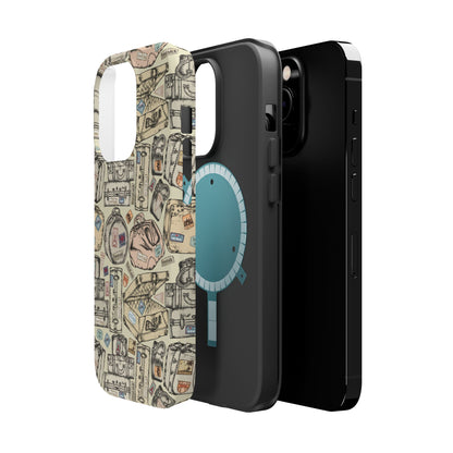 Travel-Inspired Magnetic Tough Cases, Unique Phone Accessories, Perfect for Adventurers, Great Gift for Travelers or Holidays