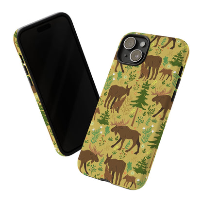 Moose Phone Case - Nature Lover's Accessory, Gifts for Outdoorsy Friends, Wildlife Decor, Eco-Friendly Cover, Forest Adventure Gear - MaisonThreadory