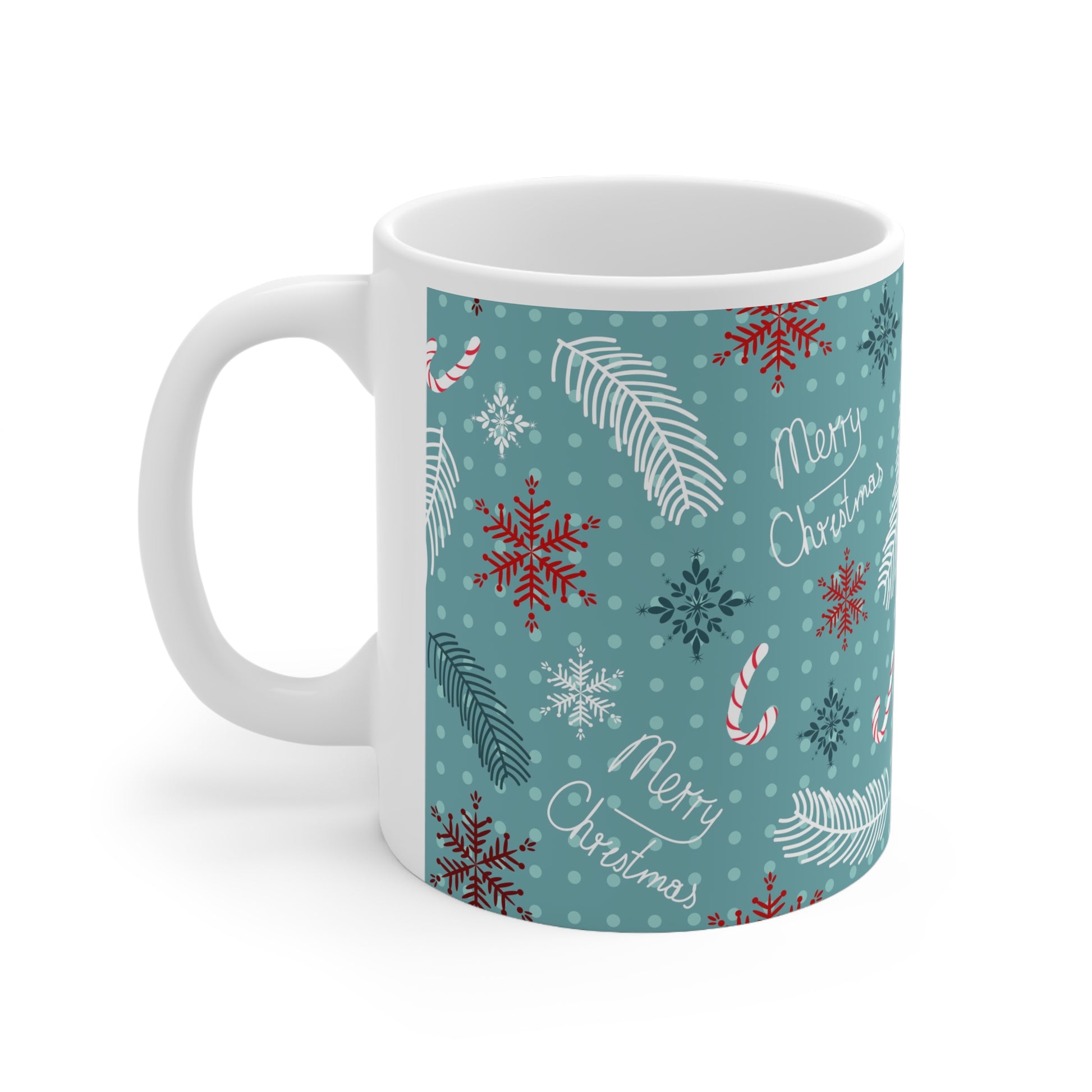 Festive Holiday Mug with Christmas Design, Seasonal Coffee Cup, Winter Gift, Merry Christmas Mug, Cozy Drinkware, Holiday Decor - MaisonThreadory