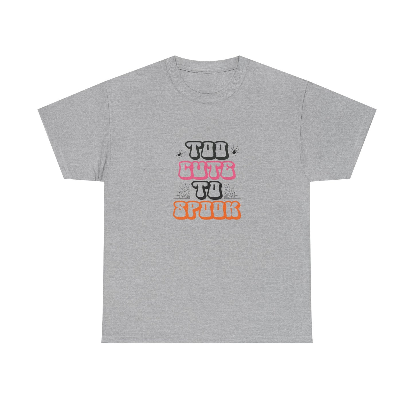 Too Cute to Spook Unisex Heavy Cotton Tee - Fun Halloween Shirt, Fall Festivities, Spooky Vibe, Costume Top, Cute Halloween Apparel - MaisonThreadory