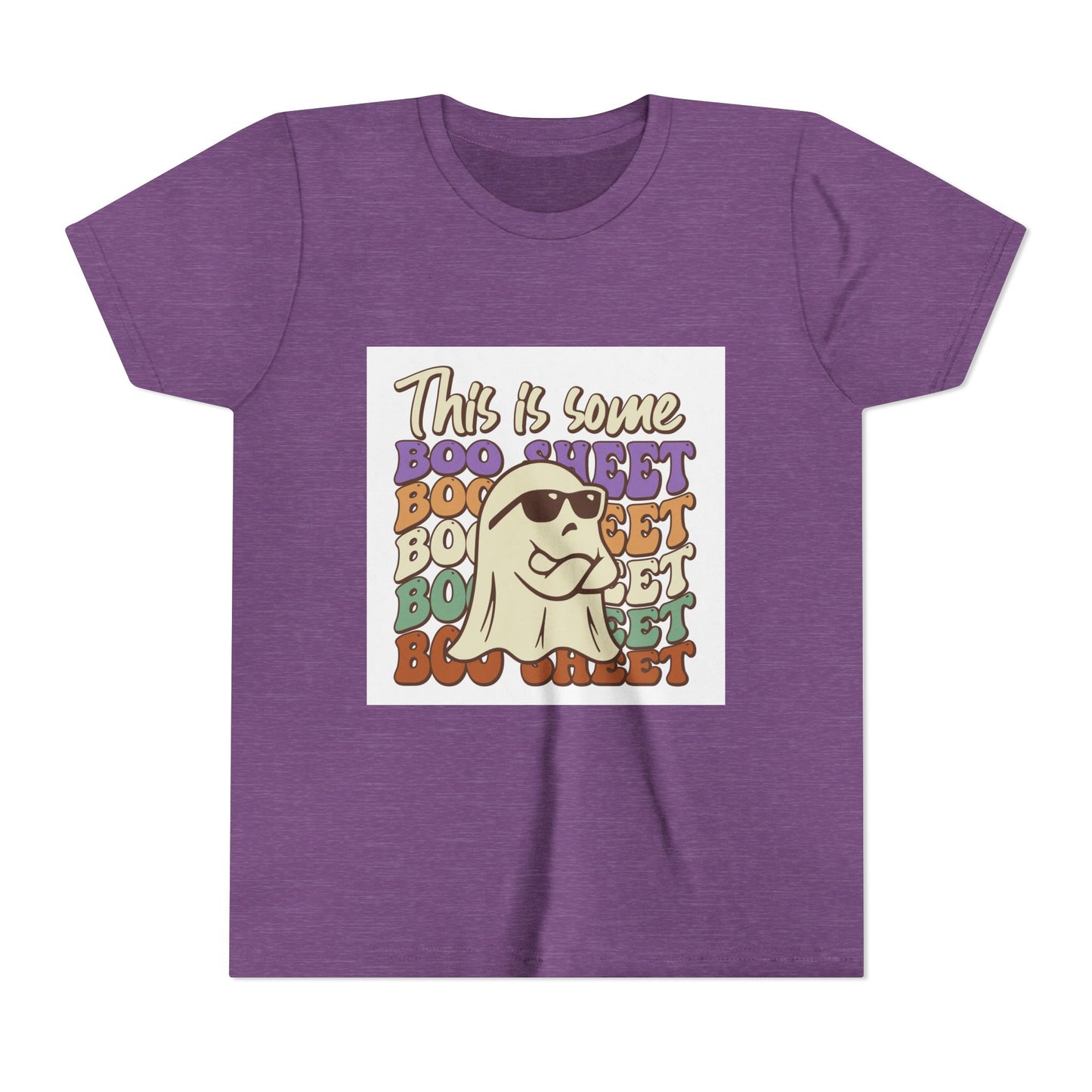 Youth Short Sleeve Tee with Fun Boo Sheet Design, Cool Summer Top, Humorous Kids Apparel, Gift for Halloween, Casual Wear, Playful T-Shirt - MaisonThreadory