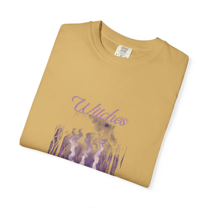 Witches Garment-Dyed T-Shirt | Mystical Apparel for Halloween, Witchy Vibes, Unique Gift, Casual Wear - MaisonThreadory