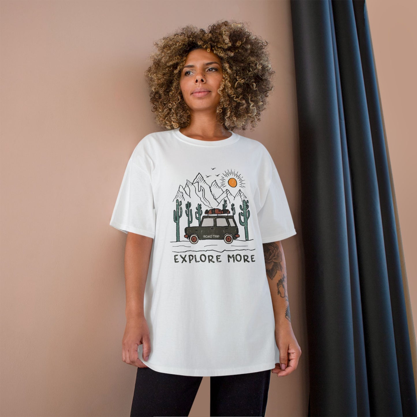 Explore More Adventure T-Shirt — Vintage Camper Van Desert Graphic