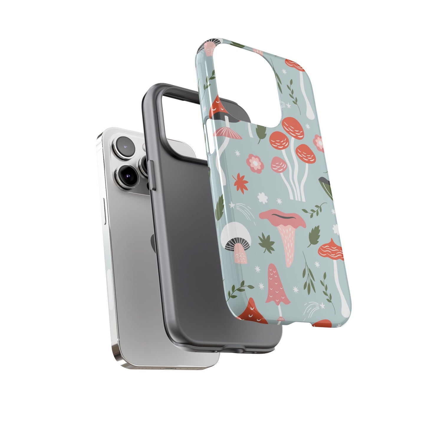 Whimsical Mushroom Phone Case, Cute Floral Smartphone Cover, Unique Gift for Nature Lovers, Trendy Tech Accessory, Eco-friendly Case