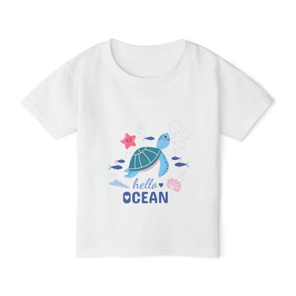 Toddler T-Shirt — “Hello Ocean” Sea Turtle Graphic