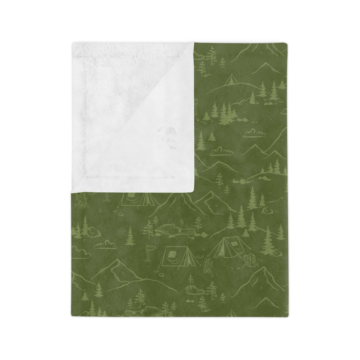 Cozy Nature-Inspired Velveteen Microfiber Blanket | Perfect for Camping, Relaxing, Gift for Nature Lovers, Home Decor, Travel - MaisonThreadory