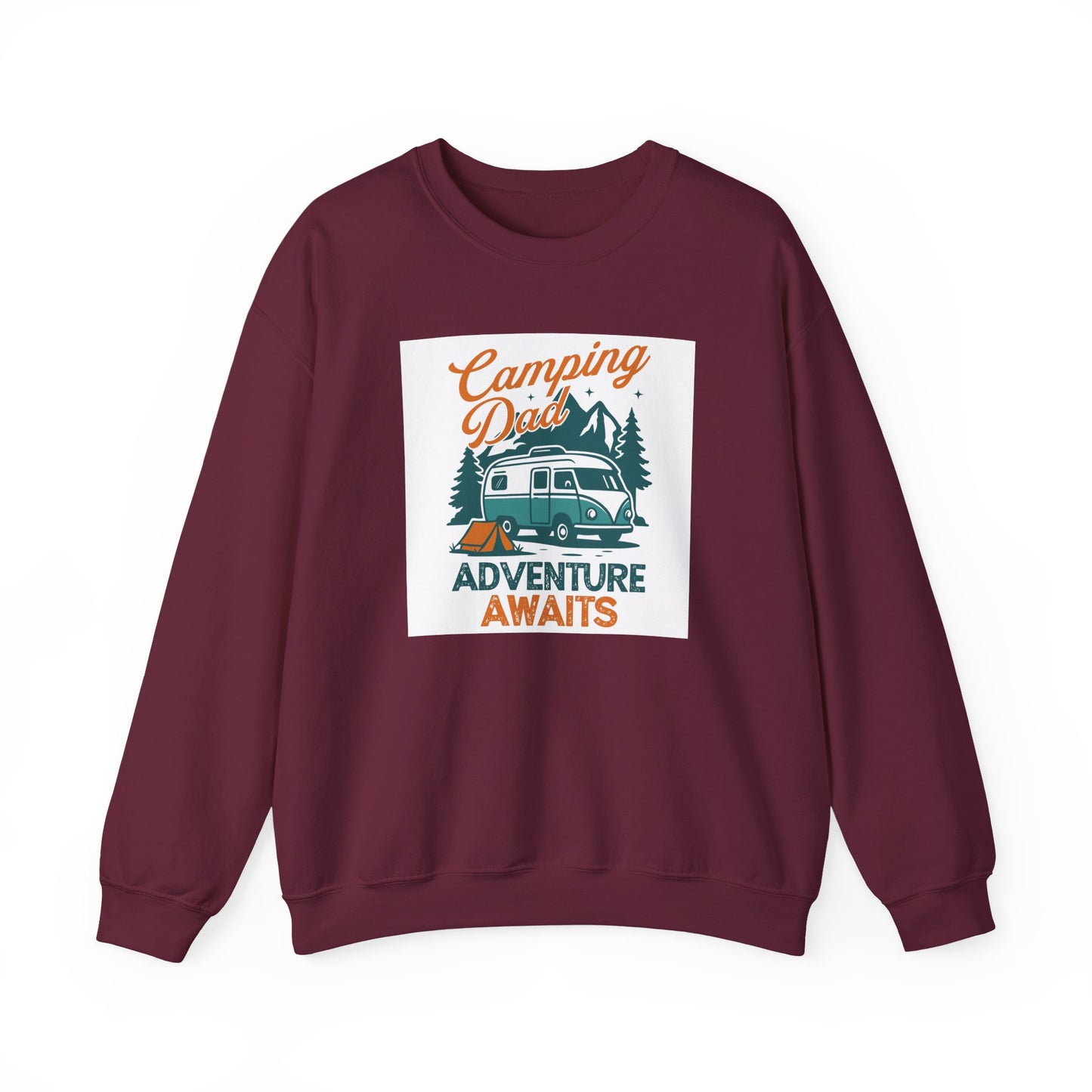 Unisex Camping Adventure Sweatshirt, Cozy Outdoor Apparel, Gift for Dads, Camping Enthusiasts, Father's Day, Weekend Getaway - MaisonThreadory