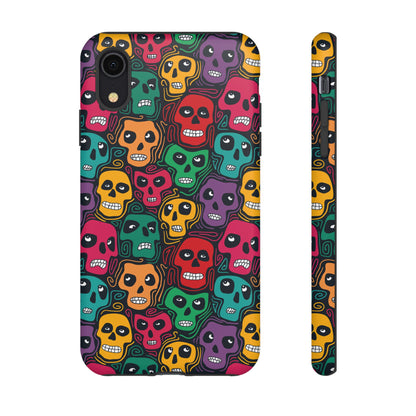 Phone Case, Day of the Dead Tough Case Phone, Mexican Skull Phone Cover, Floral Skeleton Phone Protector, Sugar Skull iPhone Case, Tough