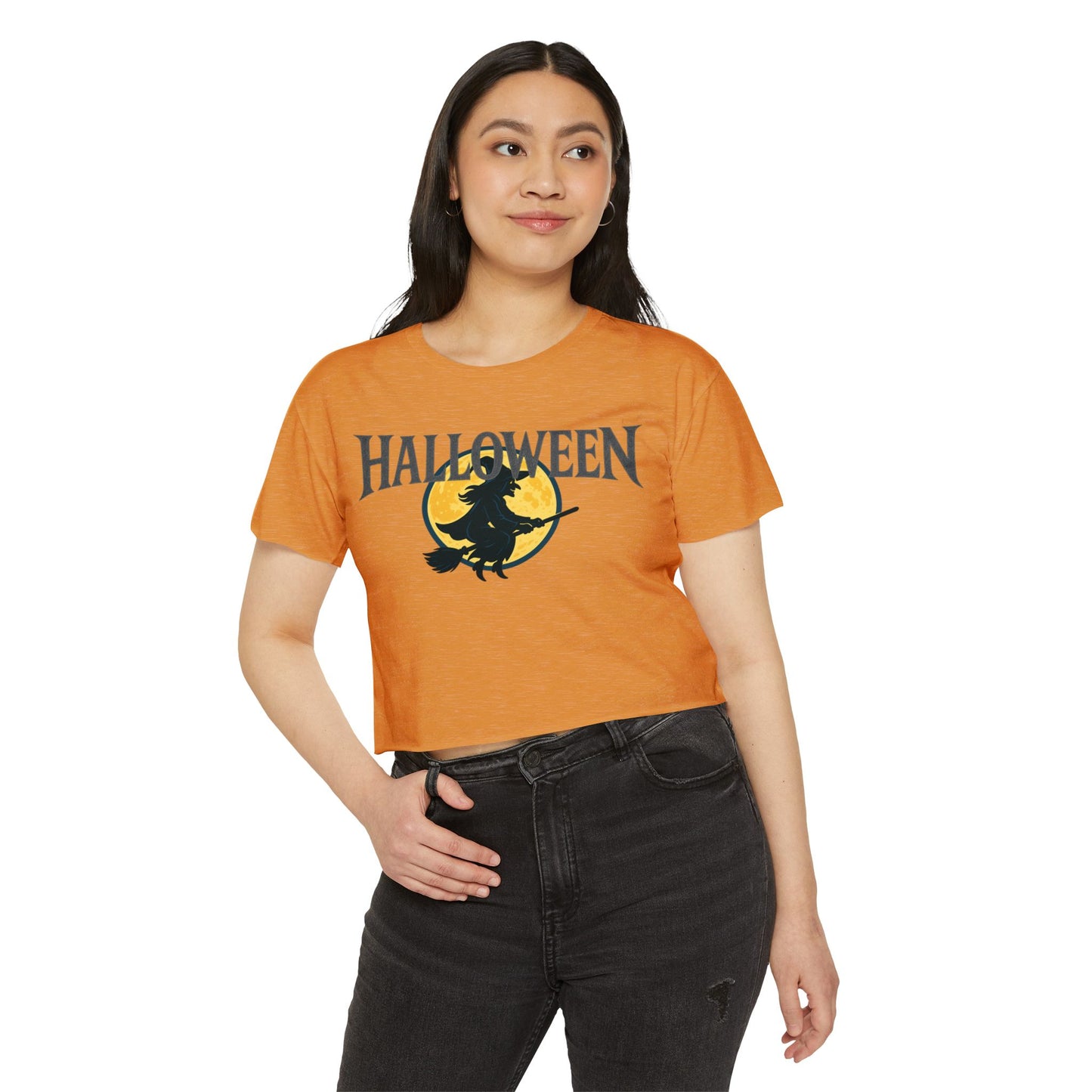 Halloween Witch Women's Festival Crop Top, Halloween Crop Tee, Witchy Outfit, Fall Fashion, Halloween Party Shirt, Cute Festival Clothing