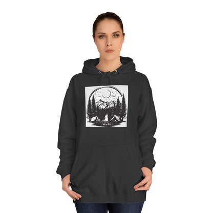 Nature-Inspired Unisex College Hoodie | Camping, Adventure, Outdoor Lover Gift, Cozy Pullover, College Apparel - MaisonThreadory