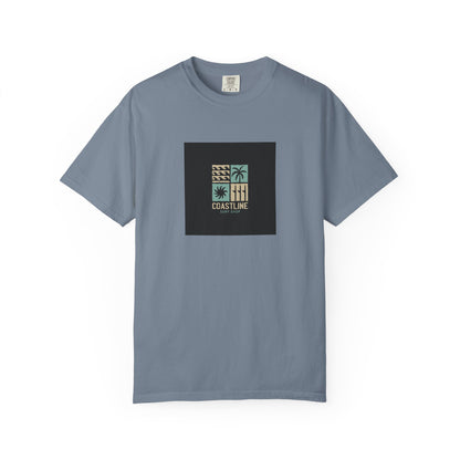 Coastline T-Shirt, Unisex Garment-Dyed Tee, Casual Summer Wear, Coastal Vibes, Beach Day Apparel, Vacation Essential - MaisonThreadory