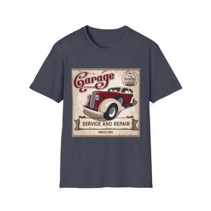 Vintage Garage Service T-Shirt, Car Lover Gift, Classic Auto Enthusiast Tee, Dad Father's Day Gift, Retro Automotive Apparel