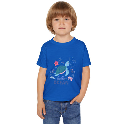 Toddler T-Shirt — “Hello Ocean” Sea Turtle Graphic