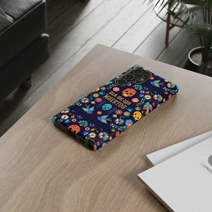 Colorful Dia de los Muertos Phone Case, Skull Design, Floral Phone Cover, Sugar Skull Accessories, Day of the Dead Gift