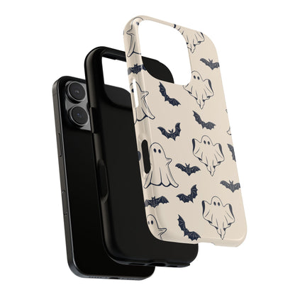 Halloween Phone Case, Ghosts and Bats, Cute Phone Cover, Spooky Accessories, Fall Decor, Gifts for Her, Halloween Party - MaisonThreadory