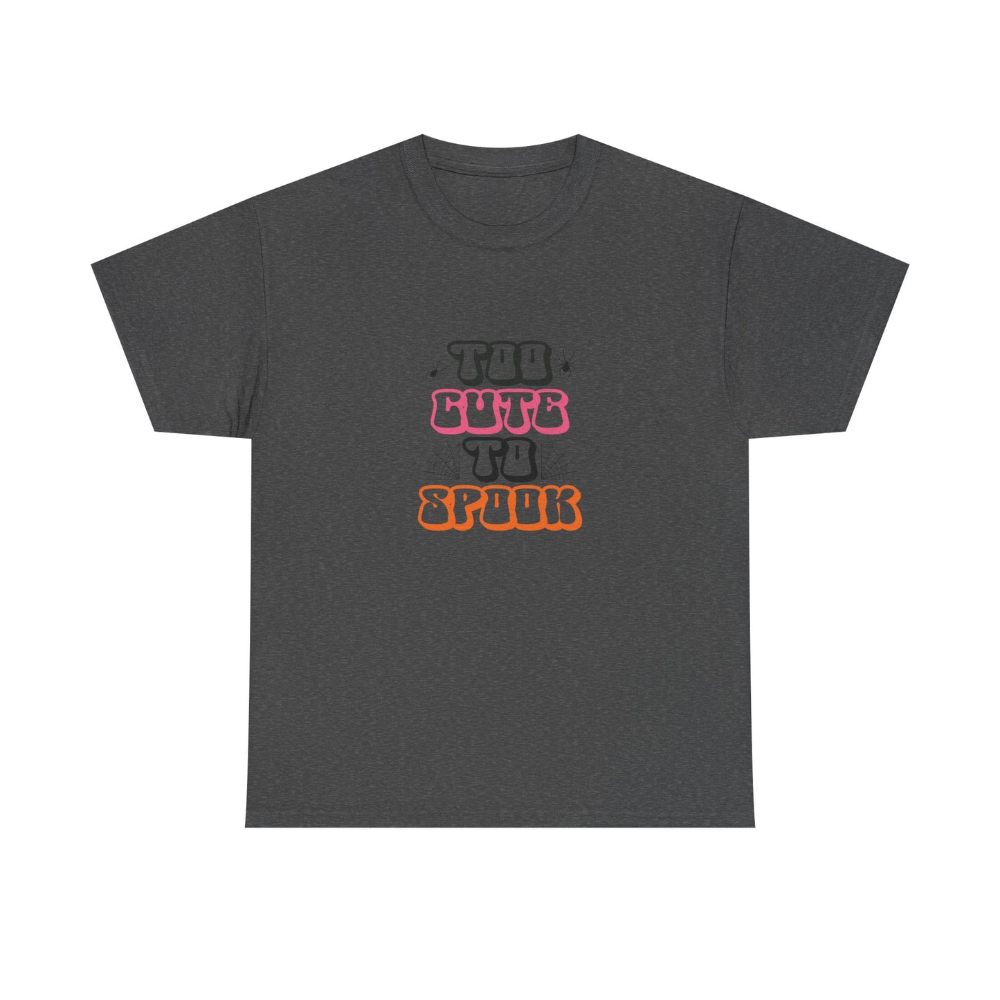 Too Cute to Spook Unisex Heavy Cotton Tee - Fun Halloween Shirt, Fall Festivities, Spooky Vibe, Costume Top, Cute Halloween Apparel - MaisonThreadory