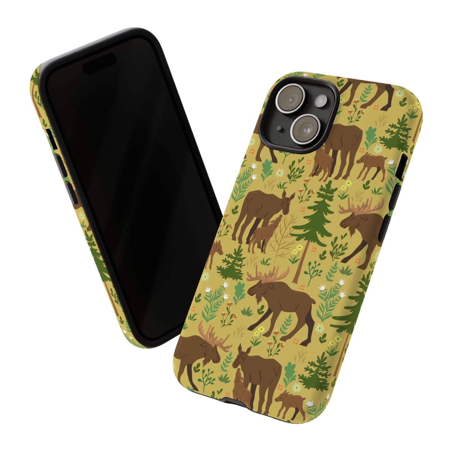Moose Phone Case - Nature Lover's Accessory, Gifts for Outdoorsy Friends, Wildlife Decor, Eco-Friendly Cover, Forest Adventure Gear - MaisonThreadory