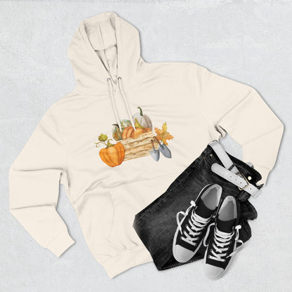 Autumn Harvest Fleece Hoodie, Cozy Fall Sweatshirt, Pumpkin Hoodie, Seasonal Apparel, Gift for Thanksgiving