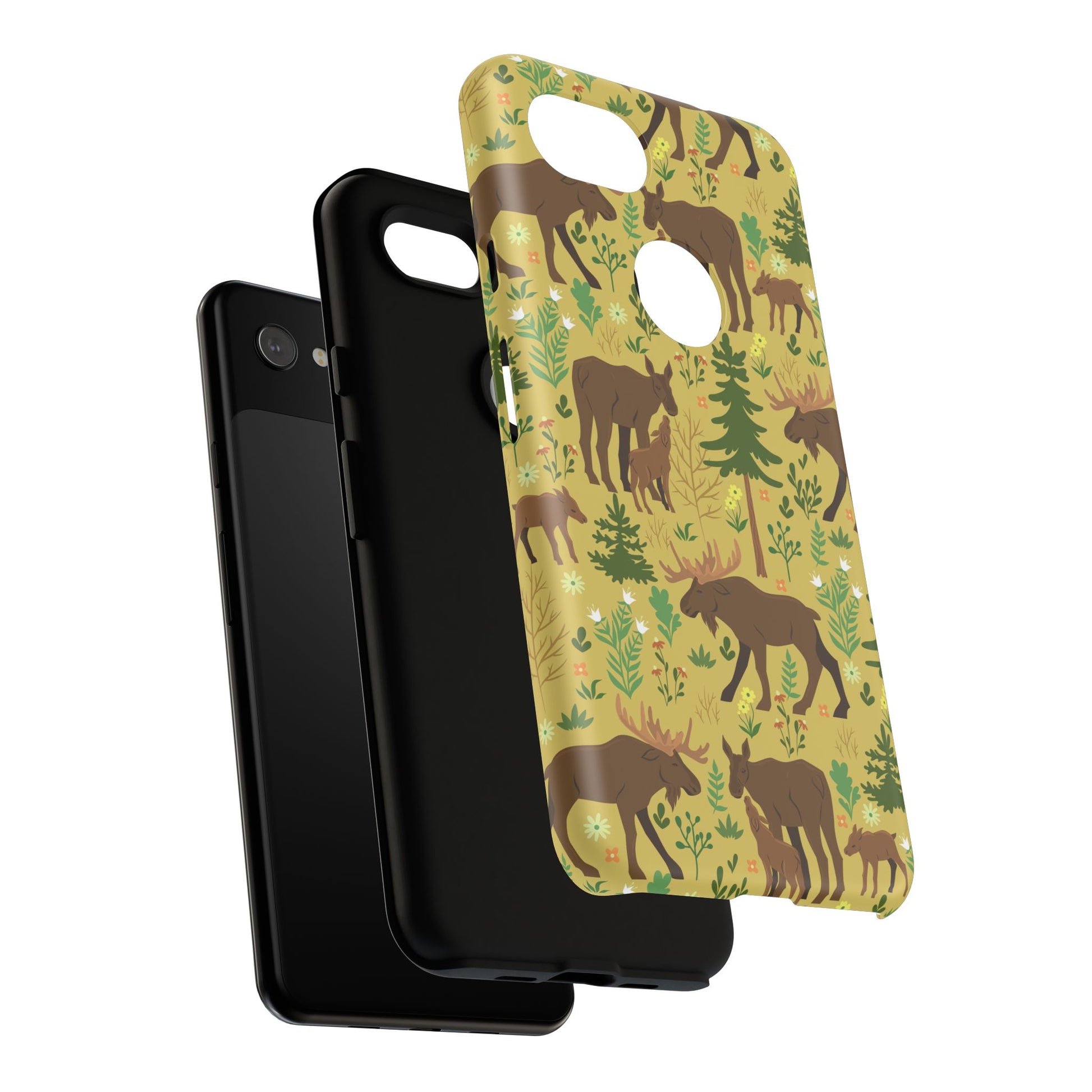 Moose Phone Case - Nature Lover's Accessory, Gifts for Outdoorsy Friends, Wildlife Decor, Eco-Friendly Cover, Forest Adventure Gear - MaisonThreadory