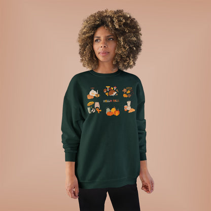 Cozy Fall Sweatshirt - Hello Fall Design, Unisex Fall Apparel, Eco-Friendly Sweater, Perfect for Autumn Celebrations, Gift for Nature Lovers - MaisonThreadory