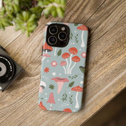 Whimsical Mushroom Phone Case, Cute Floral Smartphone Cover, Unique Gift for Nature Lovers, Trendy Tech Accessory, Eco-friendly Case