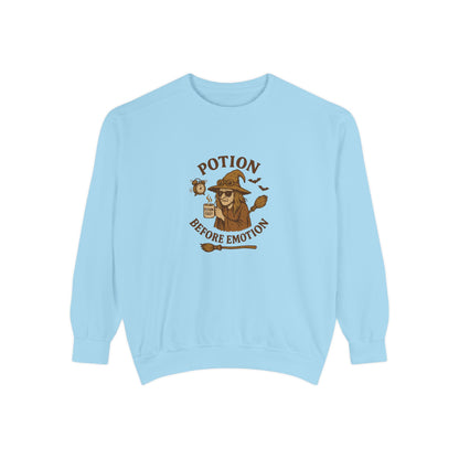 Potion Before Emotion Sweatshirt | Unisex Magical Sweatshirt for Cozy Days, Witchy Gifts, Halloween Apparel, Birthday Present, [...] - MaisonThreadory