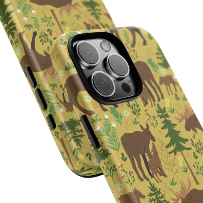 Moose Phone Case - Nature Lover's Accessory, Gifts for Outdoorsy Friends, Wildlife Decor, Eco-Friendly Cover, Forest Adventure Gear - MaisonThreadory