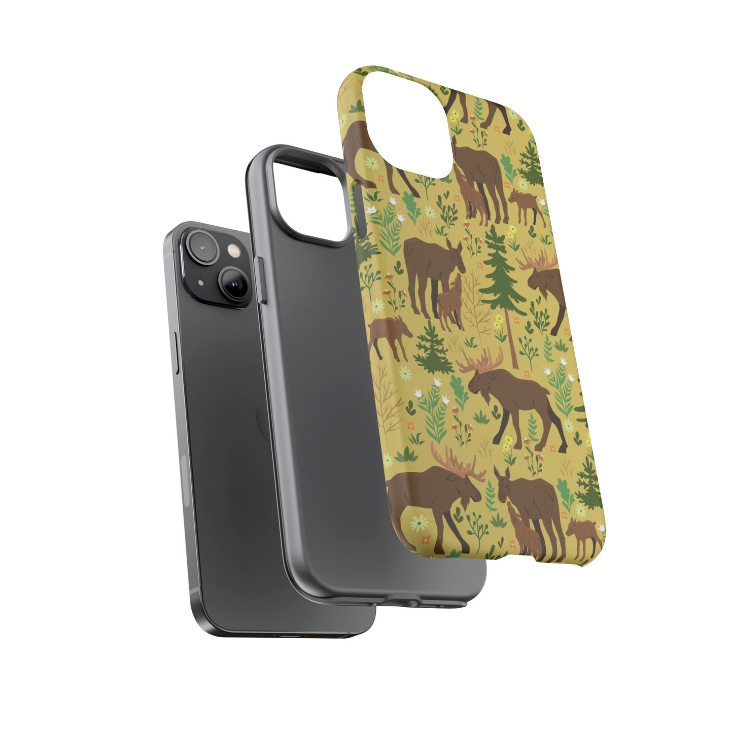 Moose Phone Case - Nature Lover's Accessory, Gifts for Outdoorsy Friends, Wildlife Decor, Eco-Friendly Cover, Forest Adventure Gear - MaisonThreadory
