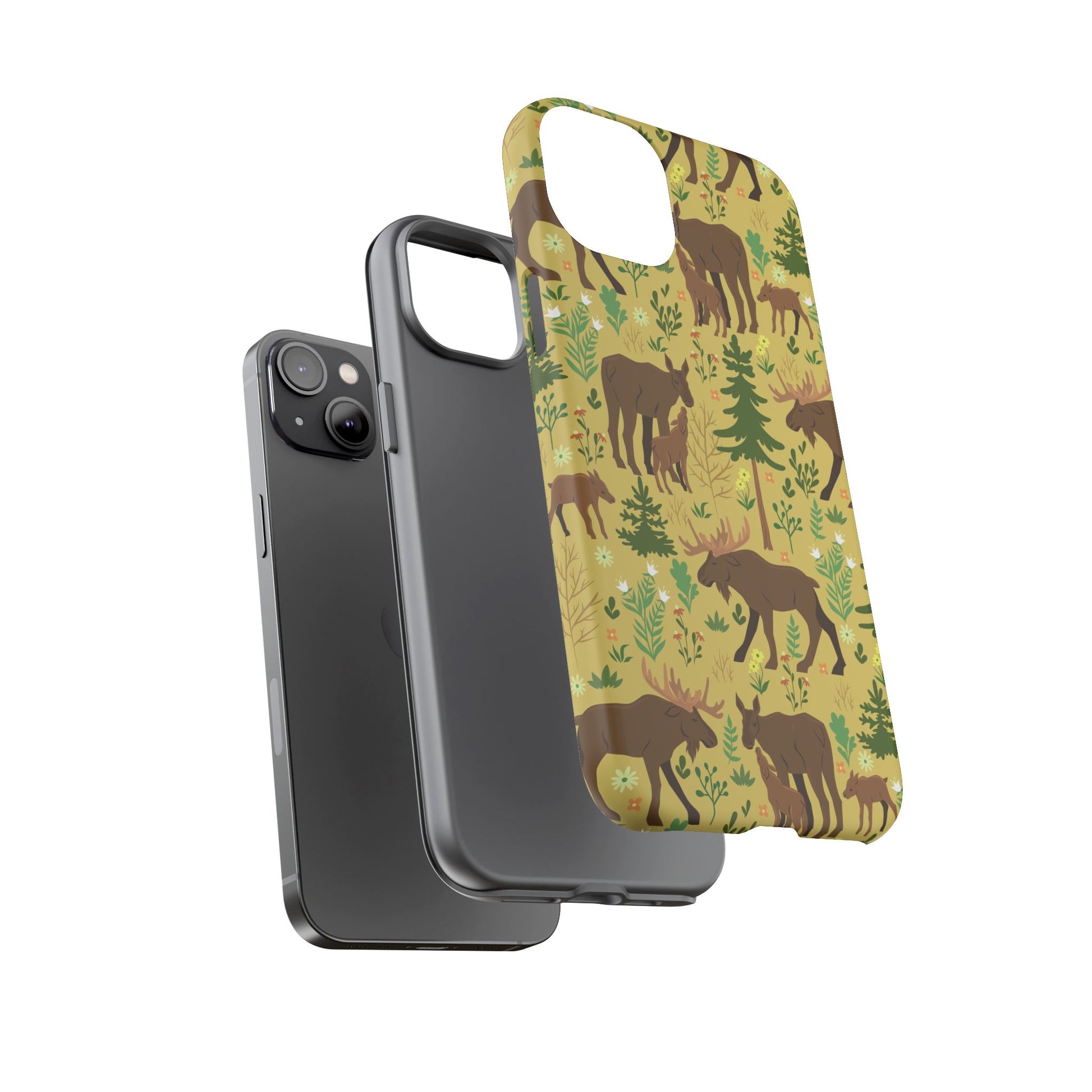 Moose Phone Case - Nature Lover's Accessory, Gifts for Outdoorsy Friends, Wildlife Decor, Eco-Friendly Cover, Forest Adventure Gear - MaisonThreadory