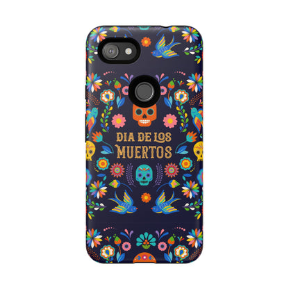Colorful Dia de los Muertos Phone Case, Skull Design, Floral Phone Cover, Sugar Skull Accessories, Day of the Dead Gift