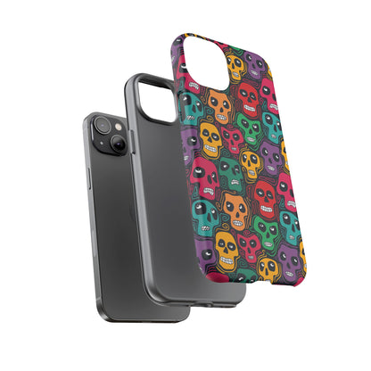 Phone Case, Day of the Dead Tough Case Phone, Mexican Skull Phone Cover, Floral Skeleton Phone Protector, Sugar Skull iPhone Case, Tough