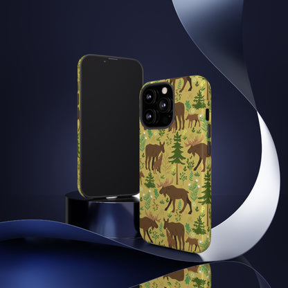 Moose Phone Case - Nature Lover's Accessory, Gifts for Outdoorsy Friends, Wildlife Decor, Eco-Friendly Cover, Forest Adventure Gear - MaisonThreadory