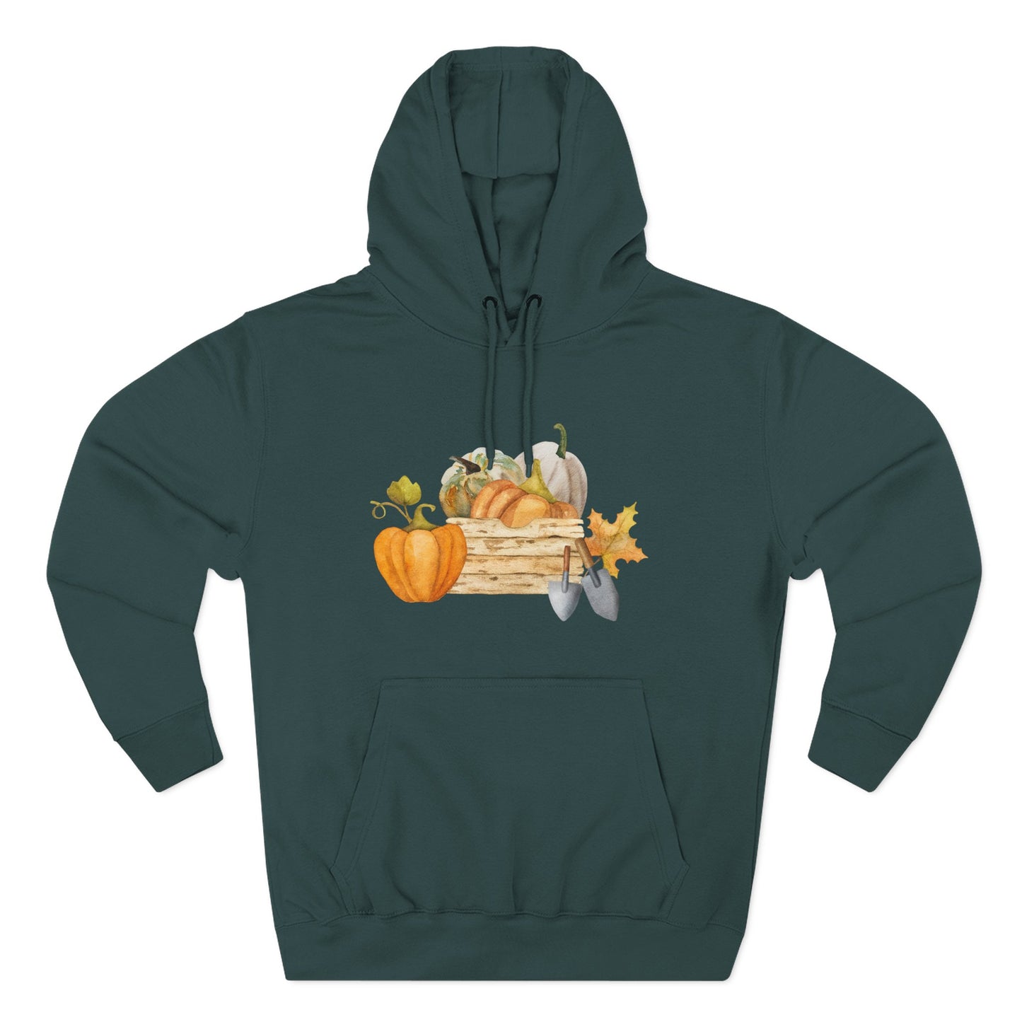 Autumn Harvest Fleece Hoodie, Cozy Fall Sweatshirt, Pumpkin Hoodie, Seasonal Apparel, Gift for Thanksgiving