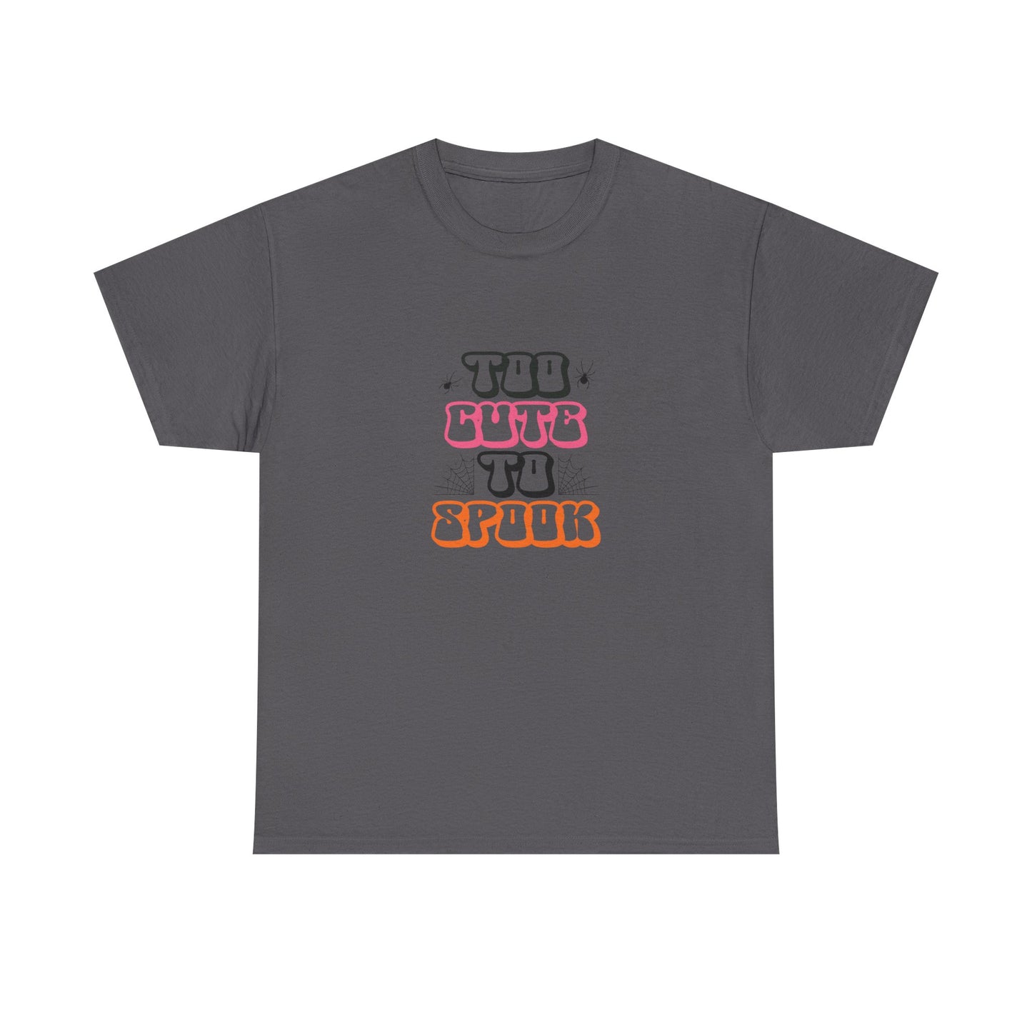 Too Cute to Spook Unisex Heavy Cotton Tee - Fun Halloween Shirt, Fall Festivities, Spooky Vibe, Costume Top, Cute Halloween Apparel - MaisonThreadory