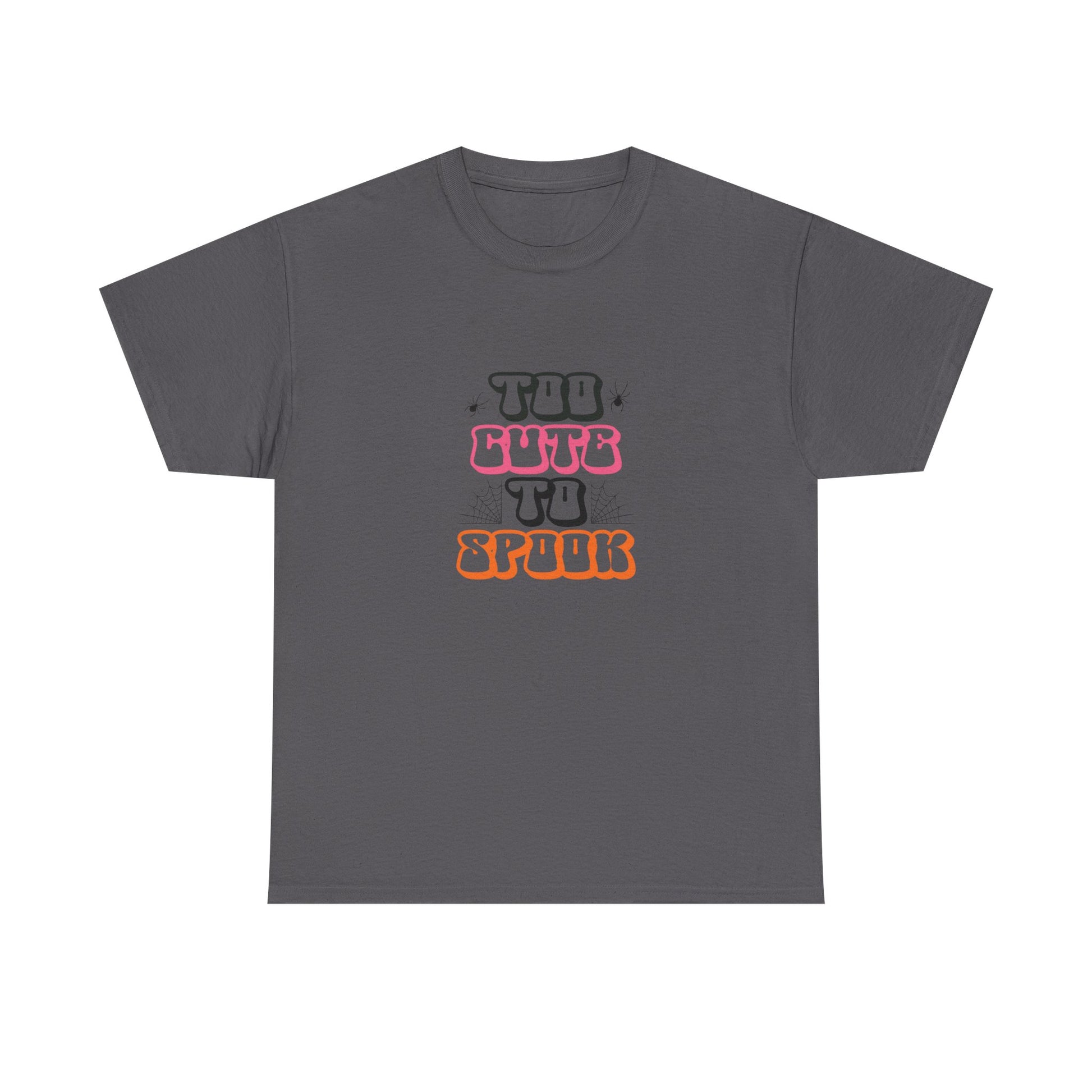 Too Cute to Spook Unisex Heavy Cotton Tee - Fun Halloween Shirt, Fall Festivities, Spooky Vibe, Costume Top, Cute Halloween Apparel - MaisonThreadory
