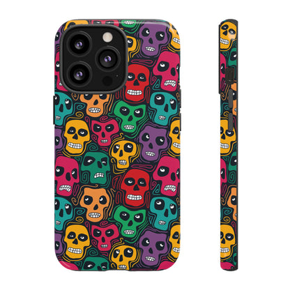Phone Case, Day of the Dead Tough Case Phone, Mexican Skull Phone Cover, Floral Skeleton Phone Protector, Sugar Skull iPhone Case, Tough