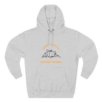 Autumn Wishes Fleece Hoodie, Cozy Fall Hoodie, Pumpkin Hoodie, Halloween Sweatshirt, Gift for Her, Seasonal Fashion - MaisonThreadory