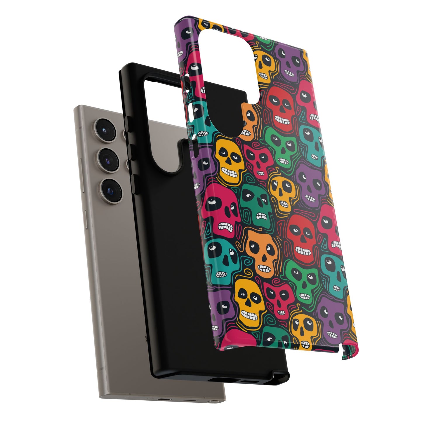 Phone Case, Day of the Dead Tough Case Phone, Mexican Skull Phone Cover, Floral Skeleton Phone Protector, Sugar Skull iPhone Case, Tough