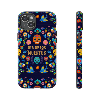 Colorful Dia de los Muertos Phone Case, Skull Design, Floral Phone Cover, Sugar Skull Accessories, Day of the Dead Gift
