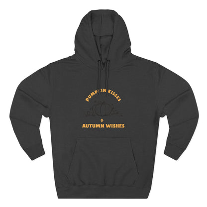 Autumn Wishes Fleece Hoodie, Cozy Fall Hoodie, Pumpkin Hoodie, Halloween Sweatshirt, Gift for Her, Seasonal Fashion - MaisonThreadory